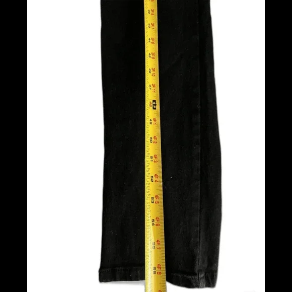 Nasty Gal Black Deep Plunging V Neck Denim Boilersuit Jumpsuit Edgy Grunge Sz 8 - Picture 15 of 15